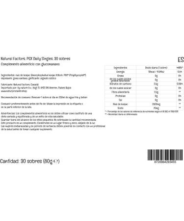 Natural Factors PGX Daily Singles 2500mg Glucomannan Konjac Root Sachets - Vegan & Lab-Tested - Buy Online on GoSupps.com