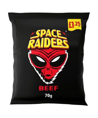Space Raiders 20 x 70g Price Marked Packs (BEEF)