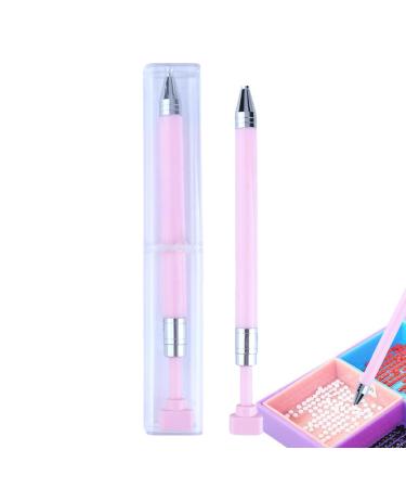 Nail Art Drill Rhinestone Dotting Rhinestone Picker Dotting Nail Tool Portable Dotting Nail Too For Home Travel Business Trip Apartment Pink