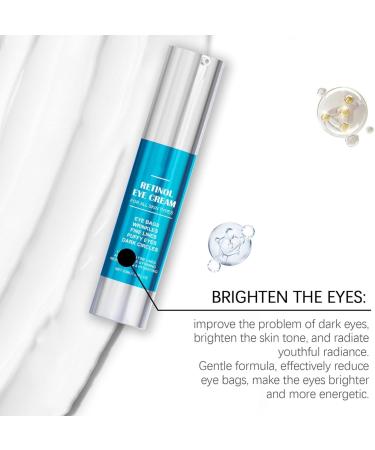 Retinol Under Eye Cream Instant Lift Plus Dark Circles - Instant Firm Eye Tightener Anti Aging Eye Cream for Dark Circles and Puffiness Eye Bags Treatment Skin Care Hydrates & Lifts (1) - Buy Online on GoSupps.com