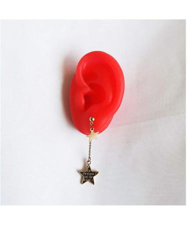 Red Silicone Ear Template - Flexible Silicone Silicone Ear Model for Acupuncture Practical Ear Picking Studs Earring Display Accessories - Buy Online on GoSupps.com