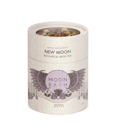 New Moon Botanical Bath Tea | Herbal Ayurvedic Bath Soak to Calm & Soothe w/ Lavender, Jasmine & Chamomile. Organic & Natural Body Care for Lunar Alignment. For Vata Dosha. Loose Leaf Flowers. 2 BATHS