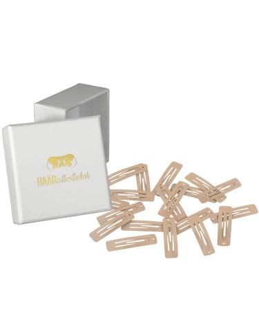 HAARallerliebst hair clips rectangular small (20 pieces | beige | 3.9 cm) including box for storage (box color: white) - Buy Online on GoSupps.com