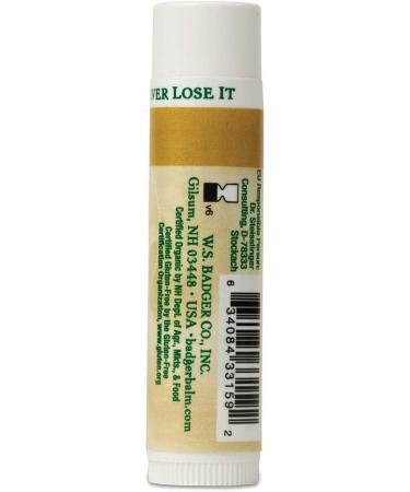 Badger Organic Unscented Lip Balm 0.15 oz - Natural Moisturizer - Buy Online on GoSupps.com