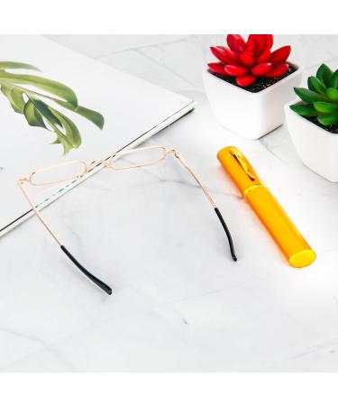 KoKoBin 2-Piece Mini Narrow Reading Glasses - Spring Hinge Metal Visual Aid +2.0 with Case - Unisex Reading Glasses for International Shipping - Buy Online on GoSupps.com