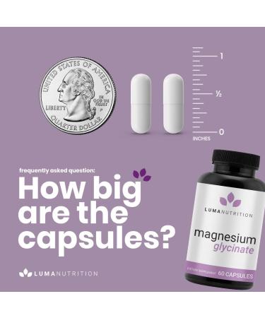 High Potency Magnesium Glycinate 1000mg Capsules - Chelated for Maximum Absorption - 60 Count - Buy Online on GoSupps.com
