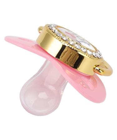 I Love You Series Bling Pacifier Set with Clip - Pink | Luxury Diamond Silicone Nipple for Newborn Baby - M Size Universal Pacifier - Buy Online on GoSupps.com