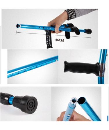 Crutch Portable Collapsible Arm Elbow Crutches Thickened Aluminum Disabled Armpit Rehabilitation Walker 2PCS (2PCS) () Bathing in Sunlight - Buy Online on GoSupps.com