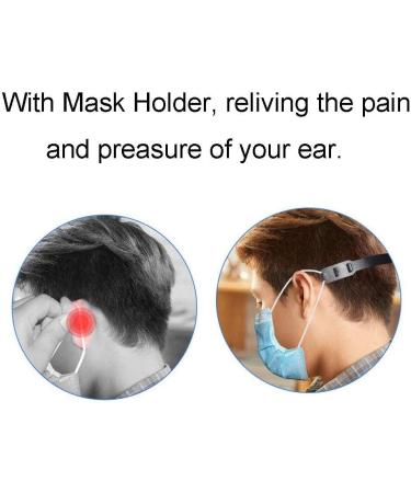 JHION 3 PCS Ear Strap Hook Safety Anti-Slip Comfortable 3 Gear Ear Cord Extension Buckle Ear Protector Holder Hook for Relieving Pressure and Pain for Ear - Buy Online on GoSupps.com