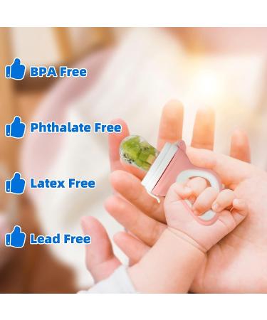 Baby Food Fruit Feeder Pacifier Teething Toys Teether (2 Pack) - All Sizes Included, 6 Silicone Nipple Options | Relief for Teething Babies - Buy Online on GoSupps.com