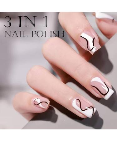 White Gel Nail Polish Liner - 10ml Thin Brush for French Manicure & Nail Art | Soak Off UV/LED, DIY Salon Quality - Buy Online on GoSupps.com