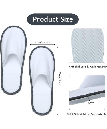 Buy Satinior 12 Pairs Disposable House Shoes - Comfortable Velvet Spa & Hotel Footwear for Men & Women | Closed Toe Design Ideal for Guests & Parties - Buy Online on GoSupps.com
