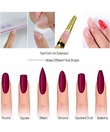 120 Self-Adhesive Nail Templates - Golden Butterfly Nail Art Forms for DIY Gel Extensions - Buy Online on GoSupps.com