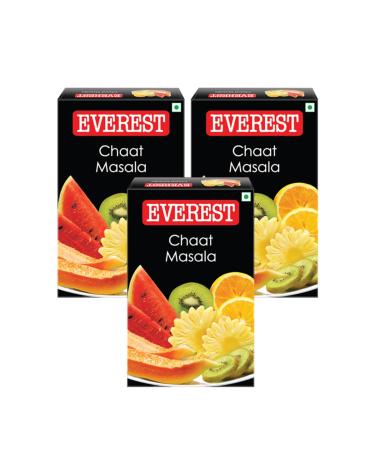 Everest Various Seasoning Masala Powder - A Mixture of Spices Adds Taste - Aromatic & Enhances the flavor of the meal - Simplifies & Speeds Up The Cooking Process (Chaat Masala 50g Pack of 3)