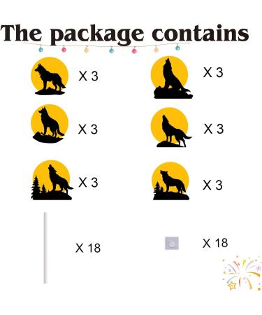18pcs Wolf Cupcake Toppers for Kids Adult Wolf Birthday Party Decorations Night of the Wolf Party Favors Supplies Werewolf Animal Howl Wolf Cake Decorations - Buy Online on GoSupps.com