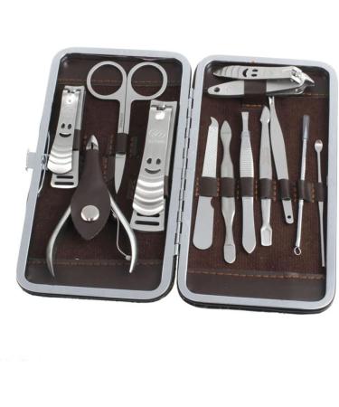 AKORD 12-Pieces Nail Care Personal Manicure & Pedicure Set Travel & Grooming Kit Tools - Buy Online on GoSupps.com