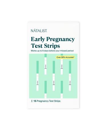 Natalist Pregnancy Test Strips Early Detection for Women Clear & Accurate Results Ease Your Mind up to 6 Days Before Missed Period - 15 Count
