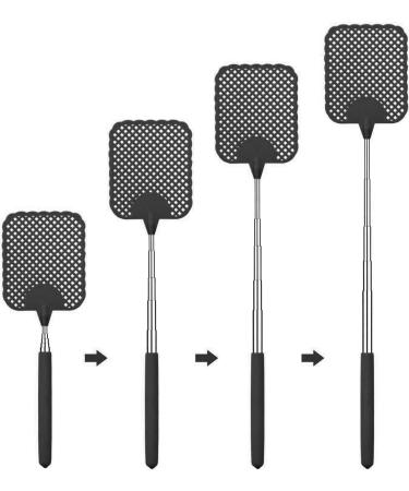 Olakin Extendable Fly Swatter - Insect Pest Control Tool for Flies & Mosquitoes (Black) | International Shipping Available - Buy Online on GoSupps.com