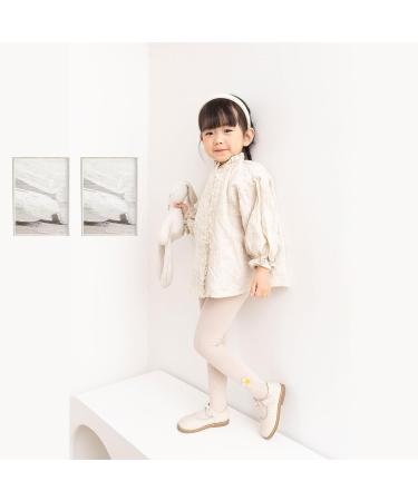 Silkglory 2 Pcs Girls Tights | Baby Toddler Leggings, 2-9 Years | White/Grey/Pink/Ginger | 2-3 Years - Buy Online on GoSupps.com