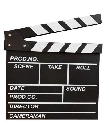 BERON Professional Vintage TV Movie Film Clap Board Slate Cut Prop Director Clapper -Black - Buy Online on GoSupps.com