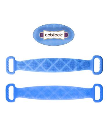 Silicone Bath Body Brush, Long Exfoliating Back Scrubber Massager, Sky Blue - Buy Online on GoSupps.com