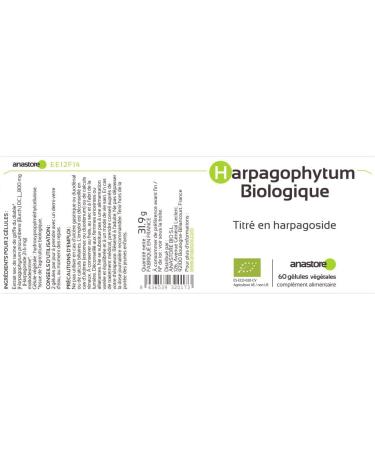 Organic Harpagophytum 400mg - 60 Capsules | Titrated 2.7% Harpagoside for Joint & Digestive Health - International Shipping - Buy Online on GoSupps.com
