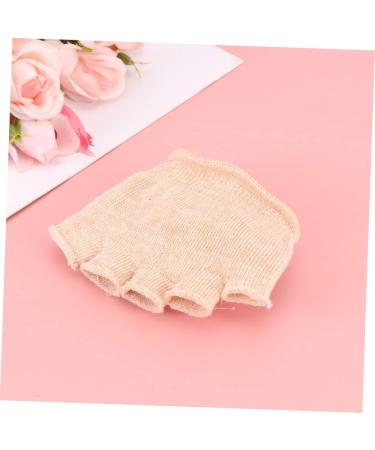 Buy MAGICLULU No Show Half Socks - 4 Pairs Cotton Peep Toe & Five Toe Socks in Khaki | International Shipping Available - Buy Online on GoSupps.com