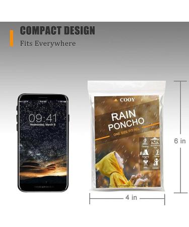 Adults Emergency Rain Ponchos with Hood (10 Pack) - Family Pack for Men and Women - Ideal for Disneyland - Clear - Buy Online on GoSupps.com