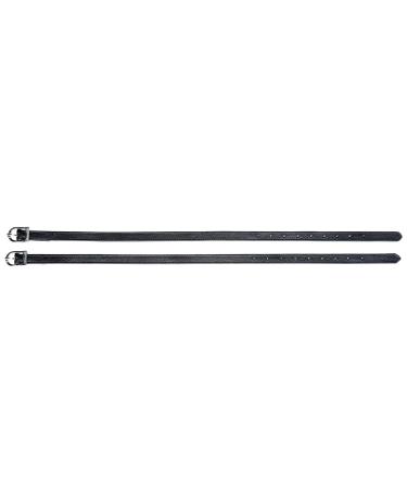Rizing World 2 pieces spur straps made of soft leather black