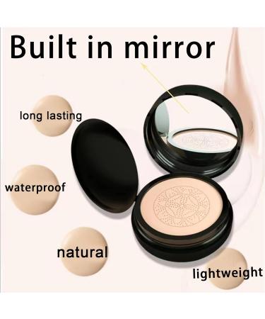 CC Cream Powder Foundation with Mushroom Head Air Cushion - Full Coverage, Hydrating & Long Lasting - Suitable for Mature Skin - Buy Online on GoSupps.com