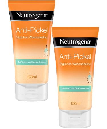 Neutrogena Anti-Pimple Daily Wash Scrub mild facial scrub for smooth supple and soft skin (2 x 150 ml)