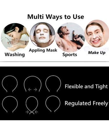 OAOLEER Metal Headbands 8 PCS - Fashion Spring Wavy Black Non Slip Hair Bands for Men and Women - Buy Online on GoSupps.com