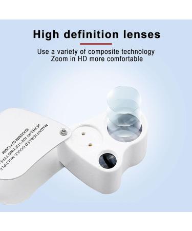 Gift2U Jewelers Eye Loupe 2 Lens 30X 60X Black White Illuminated Jewelry Magnifier with Bright LED Lights for Gems Jewelry 2 Pieces - Buy Online on GoSupps.com