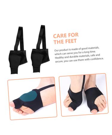 Hallux Valgus Sleeve & Toe Corrector Set - 1 Pair, Black - Toe Separators & Straighteners for Hammer Toe - Hand Cuff Holders - Toe Correcting Tools - 9x6.8cm - Buy Online on GoSupps.com