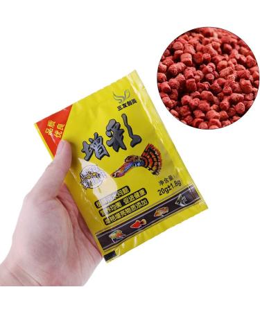 Tizuqe Small Fish Food Aquarium Feed Astaxanthin Carotene Contains for Household Nutrition Dishes Red - Buy Online on GoSupps.com