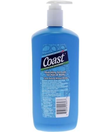 Coast Classic Scent Body Wash - Hair and Body Dual Action Formula Shower Gel Body Wash - Deep-Cleansing Gel Texture - Hydrating Body Wash - 946 ml - Buy Online on GoSupps.com