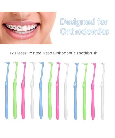 12 Pieces Orthodontic Toothbrush Set for Hard to Reach Areas and Implants - YH-004 - Buy Online on GoSupps.com