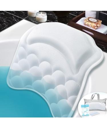Beautybaby Bathtub Spa Pillow Bath Pillows for tub, with Non-Slip 8 Large Strong Suction Cups, Free Machine Washable Bag