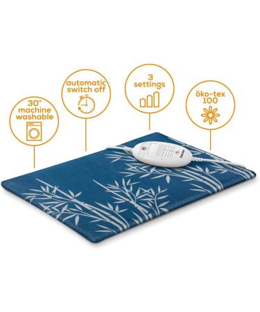Buy Beurer HK 35 Heating Pad - Quick Heating 3 Temp Settings Auto Switch-Off Soft Blue Cover - International Shipping - Buy Online on GoSupps.com