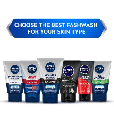 Nivea Men All In 1 Face Wash 100ml - Gentle Cleansing and Refreshing Formula - Buy Online on GoSupps.com