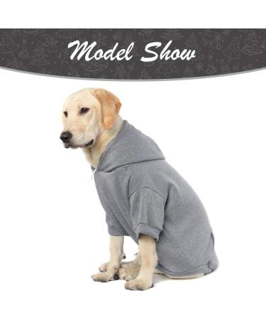 Soft and Warm Dog Hoodie Sweater for Cold Weather - Grey, XX-Large - Buy Online on GoSupps.com