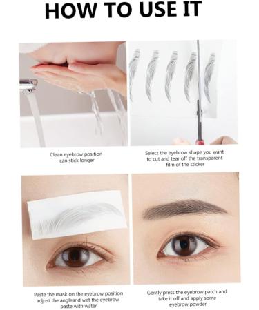 Hemoton 4pcs Eyebrow Stickers Tatoo Eyebrow Makeup Eyebrow Trimming 4 Transfer Paper with Soy Ink - Buy Online on GoSupps.com