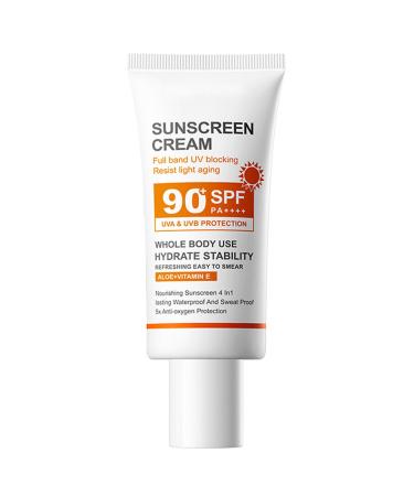 Sunscreen SPF 90 High SPF 90 Sunscreen Sunscreen Protector for Face and Body 22H Long Lasting Sunscreen Broad Spectrum Sunscreen UVA/UVB Protection Moisturizing Sunscreen Lotion