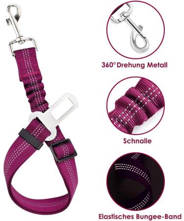 Slowton Dog Harness with Seat Belt - Breathable XS Safety Harness for Puppies | Ideal for Everyday Sports - Fuchsie Color - Buy Online on GoSupps.com