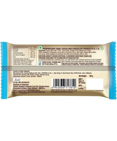 HERSHE Delicious Cookies n Cr me Chocolate Bar 100g (Pack of 4) - Buy Online on GoSupps.com
