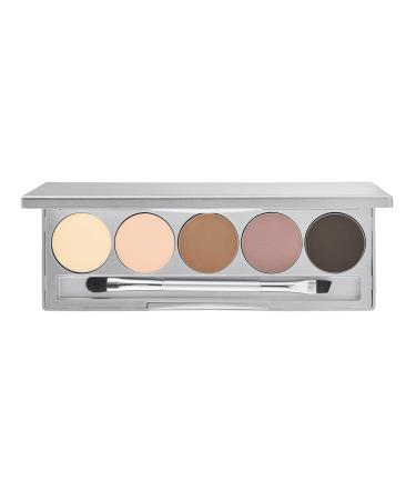 Colorescience Brow Kit  Mineral Eyebrow Makeup Powder & Shaping Brush  Light to Medium Shades
