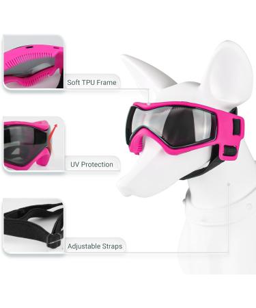 PETLESO Dog Goggles with Helmet Set - Pink | Protective Eyewear for Small & Medium Dogs - Buy Online on GoSupps.com