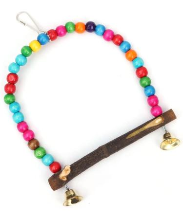 Wooden Bird Swing Toy 5.5''x 5.6'' Multi-color for Parakeets & Cockatiels - Buy Online on GoSupps.com