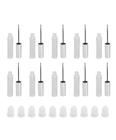 RockVOQRN 10ml Transparent Empty Mascara Tube and Wand for DIY Makeup Set of 10 Ideal for Eyelash Enhancement
