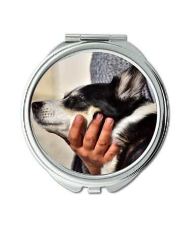 Mirror Compact Mirror Hybrid Mixed Breed Dog Dog Small Fur Dear Knuffig pocket mirror portable mirror